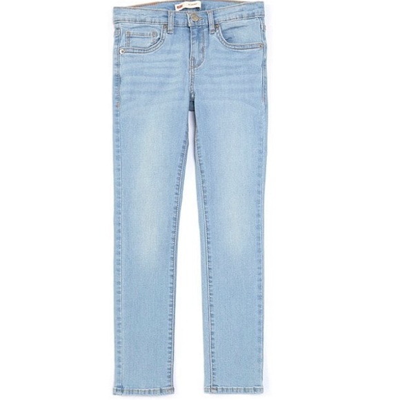 Levi’s Big Girls 711 Skinny Jeans in Light Blue Wash 🆕 - Picture 1 of 6